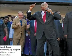  ?? Afp/anadolu Agency/ Ihsaan Haffejee ?? Jacob Zuma: Drumming up support