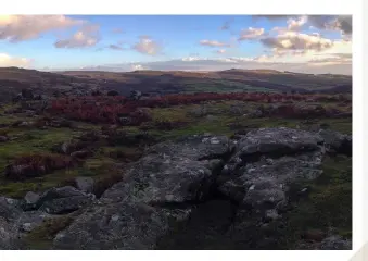  ??  ?? Rugged landscape This panoramic shot of Hecklake, Dartmoor, was shot by Roger Bird on an iPhone 5 as a series of six shots in the Camera app and then stitched together in Photoshop Elements 12.