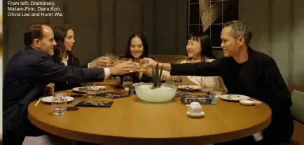  ?? ?? From left: Draminsky, Matam‑finn, Dana Koh, Olivia Lee and Hunn Wai