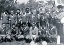  ??  ?? KWAZAKHELE Soccer Board (Kwasbo): Ashwin Desai, front, third from left. Circa 1984.