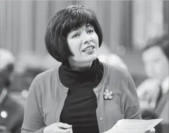  ?? PATRICK DOYLE THE CANADIAN PRESS ?? Minister of Health Ginette Petitpas Taylor says that in order to be consistent with other controlled substances such as beer and wine, Cannabis should be allowed to be grown at home.