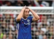  ??  ?? BLUNDER: Gary Cahill holds his head in his hands after gifting the first goal to Arsenal