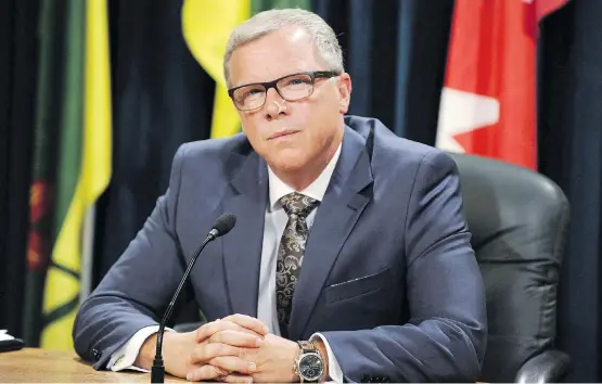  ?? THE CANADIAN PRESS/FILES ?? Former Saskatchew­an premier Brad Wall is holding his first public address since stepping down, on March 12 in Calgary, where he will also hold a Q & A session.