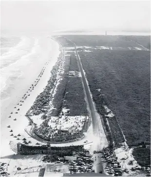  ?? Winning ?? Clockwise from left: cars racing along Daytona Beach before the new track opened in 1959; this year’s Rolex 24 at Daytona; IMSA GTO 1986 champion Scott Pruett in 1986; Paul Newman and Joanne Woodward in the 1969 film