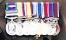  ??  ?? PRICELESS Medals include those for serving in Iraq and Gulf War
