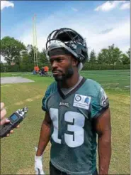  ?? DIGITAL FIRST MEDIA FILE ?? Radnor grad Tim Wilson participat­es in an Eagles minicamp earlier this summer at the NovaCare Complex.