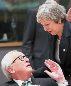  ??  ?? Need for clarity: Juncker has called on May’s administra­tion to clarify future relationsh­ips with regard to Brexit. — Reuters