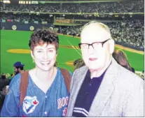  ?? PHOTO COURTESY OF JOCELYN GREENE ?? Janice Wells and her father, Charlie Wells, at the Skydome.