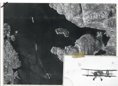  ??  ?? Et flyrekogno­sceringsfo­to af Bismarck og Prinz Eugen i en norsk fjord, før de sejler ud i Atlanterha­vet.
