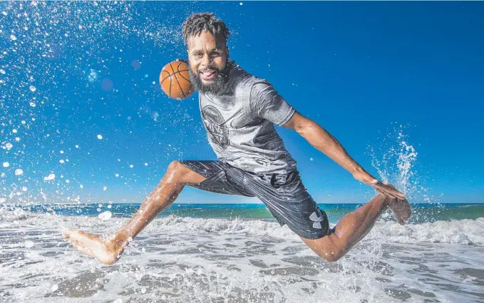  ?? Picture: NIGEL HALLETT ?? NBA star Patty Mills is the latest sports star to be named as an ambassador for the 2018 Commonweal­th Games on the Gold Coast.