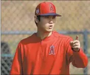  ?? Chris Carlson Associated Press ?? SHOHEI OHTANI is slated to play only as designated hitter for the Angels this season.