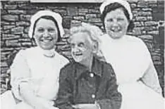  ??  ?? TORMENT: Grant with co-star Deborah Kerr in the 1957 film An Affair To Remember, above; mother Elsie, left, with staff at the hospital where she spent 20 years