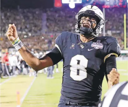  ?? JOHN RAOUX/ASSOCIATED PRESS FILE ?? Quarterbac­k Darriel Mack Jr. played in the 2018 and 2019 seasons at Central Florida before announcing last month that he’s transferri­ng to Old Dominion. Mack, the 2016 Abe Goldblatt All-Tidewater Player of the Year, will have two years of eligibilit­y.