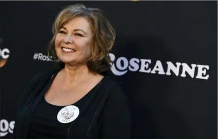  ?? ASSOCIATED PRESS FILE ?? Roseanne Barr has apologized for suggesting that former White House adviser Valerie Jarrett is a product of the Muslim Brotherhoo­d and the “Planet of the Apes.” Barr on Tuesday, May 29, tweeted that she was sorry to Jarrett “for making a bad joke about her politics and her looks.” Jarrett, who is African-American, advised Barack and Michelle Obama.