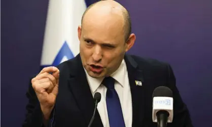 ?? Photograph: Ronen Zvulun/Reuters ?? The Israeli prime minister, Naftali Bennett, suffered a stinging defeat in a vote he reportedly described as a referendum on his new coalition government.