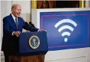  ?? Chip Somodevill­a/Getty Images ?? Broadband access funds from President Joe Biden’s signature Bipartisan Infrastruc­ture Law serve roughly 1.7 million Texans.