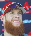  ?? STAFF PHOTO BY MATT STONE ?? GOOD NEWS: Craig Kimbrel expected back in camp after being away with his infant daughter.