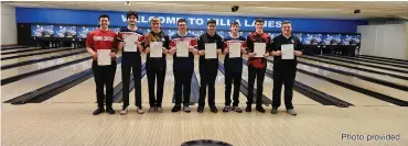  ?? Photo provided ?? Today’s local bowling regional at Thunderbow­l in Fort Wayne will have plenty of Adams County representa­tion as seven different high school students from the county compete for a spot in the state finals. The Bellmont boys team finished second at sectional and will move on to Regionals. Bowlers in the ingles ompetition from Bellmont are Harrison Farmer, Chris McDonald and Lukas Bobay. Hollie Wendel, Kit Sprunger and Caleb Hirschfeld from South Adams are also advancing to the regional in singles. Reece Sprunger from Adams Central is the first Adams Central bowler to advance to the regional level.