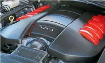  ??  ?? The big LS3 V8 has the same power as the SS-V, but cooling has been upgraded to GM Level 3 track specificat­ion.