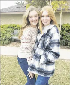  ?? COURTESY PHOTO ?? Brawley Union High School students Emma (left) and Clara Walker (right) will demonstrat­e their musical skills a FFA Got Talent during FFA State Leadership Conference.