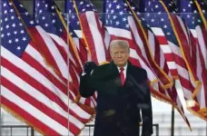  ?? AP PHOTO/JACQUELYN MARTIN ?? President Donald Trump arrives to speak at a rally Wednesday in Washington.