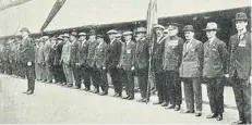  ??  ?? In 1928, Mr Goodacre acquired a Union Jack that was flown on HM Torpedo Boat Destroyer ‘Greyhound’ during the war as he was a senior seaman on the ship. The then members of the branch decided to use the historic flag on all appropriat­e occasions.