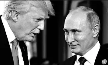  ?? MIKHAIL KLIMENTYEV/GETTY-AFP ?? Few expect President Donald Trump to take a hard line against election interferen­ce in his meeting with Vladimir Putin.