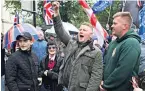  ??  ?? EXTREMISTS Britain First rally at City Hall