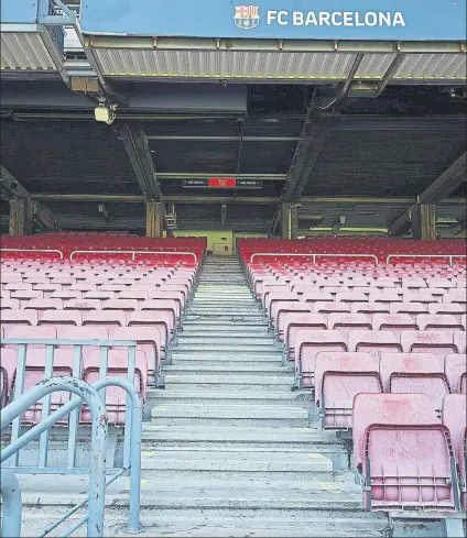  ?? FOTO: GERARD FRANCO ?? A los jugadores del Barça se les hará extraño jugar un partido de Liga en un Camp Nou sin público en la grada