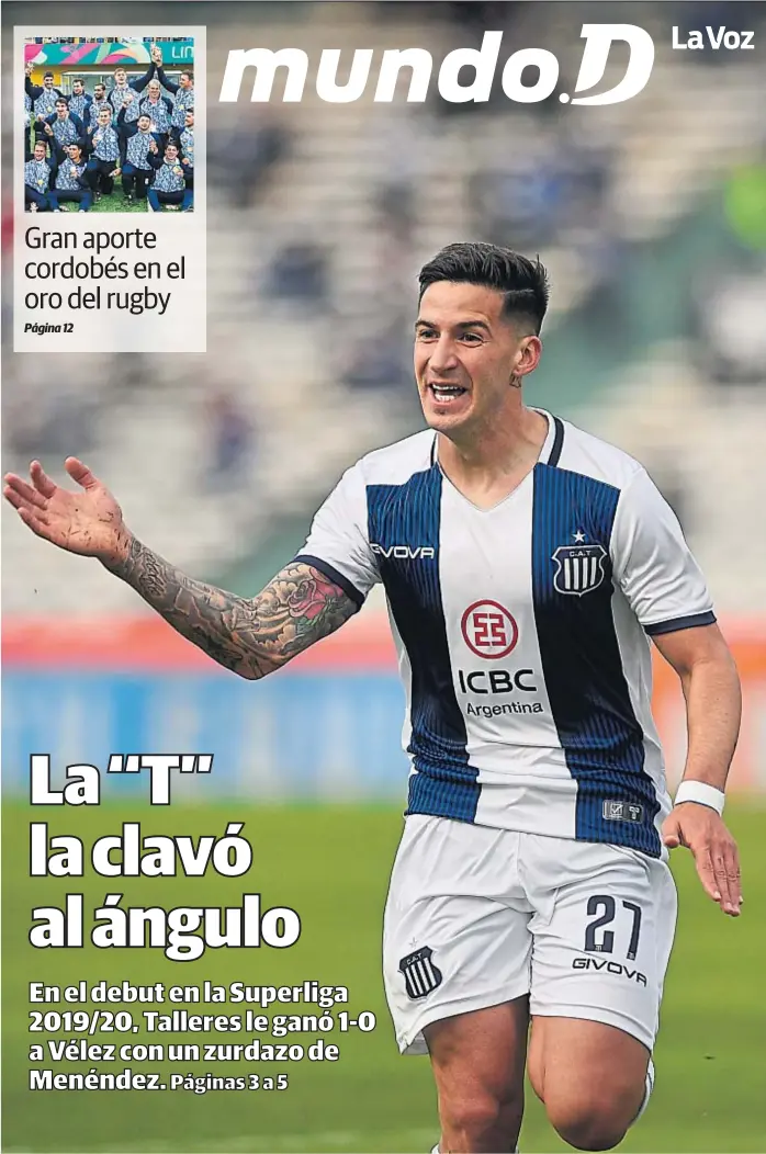  ?? (PEDRO CASTILLO) ?? Jonathan Menéndez. El delantero tuvo un regreso con gol a la “T”, que ayer disfrutó en el Kempes. A los 25 minutos del complement­o, “Jony” sacó un tiro imparable.