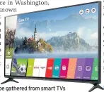  ??  ?? Data can be gathered from smart TVS