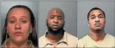  ??  ?? (From left) Alexandria Gomez, Kenneth Hines and Jaquan Dallas