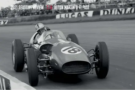  ??  ?? The last F1 race Aston entered was the 1960 British GP with Salvadori (above) and Maurice Trintignan­t