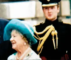  ??  ?? Royal connection: Niall Hall with the Queen Mother