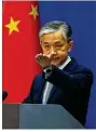  ?? AP ?? Foreign Ministry spokespers­on Wang Wenbin says China is the target of “malicious slander” by the U.S. government.