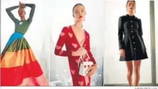  ?? EUROPA PRESS Y EFE. ?? Tres propuestas de Carolina Herrera para el otoño-invierno 2021/22.