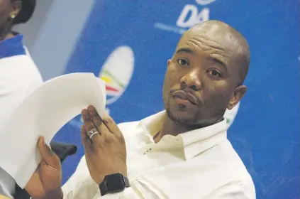  ?? Picture:Nigel Sibanda ?? BRIEFING. Democratic Alliance leader Mmusi Maimane at Tshwane House in Pretoria yesterday.