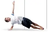  ??  ?? Below Side planks are great for challengin­g your glutes, core, upper neck and shoulder muscle endurance