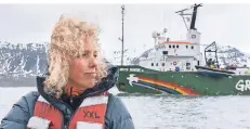  ?? FOTO: CHRISTIAN ÅSLUND/GREENPEACE/DPA ?? Jennifer Morgan nimmt Anfang Oktober 2021 an einer Greenpeace-Kampagne in Norwegen teil.