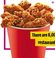  ??  ?? There are 8,000 fried chicken restaurant­s in London