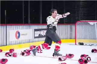  ?? PHOTO UMBRELLA ?? Centaur Theatre hosts Playing With Fire: The Theo Fleury Story, starring Shaun Smyth as the hockey player who was considered too short for the NHL but went on to Stanley Cup and Olympic gold glory.