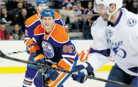  ?? Shaughn But ts/Edmonton Journal ?? Oilers rookie defenceman Martin Marincin turns up the ice during Sunday’s game against Tampa Bay at Rexall Place.