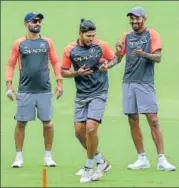  ?? PTI ?? Virat Kohli has hinted that (from left) Dinesh Karthik, Umesh Yadav and KL Rahul could get to play the second T20 vs Ireland.