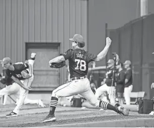  ?? JUNFU HAN/DETROIT FREE PRESS ?? “My goal is to pitch in October,’’ Jackson Jobe said. “February or March is great, but I’ll do anything to pitch in October.”