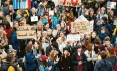  ?? Foto: dpa ?? Viele junge Leute demonstrie­ren regelmäßig für mehr Klimaschut­z.