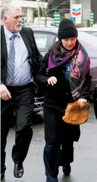  ??  ?? Meng’s bail conditions include a weekly trip to a federal probation office in downtown Vancouver