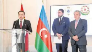  ?? ABC ?? El embajador de Azerbaiyán en España agradece la concesión de la Medalla del Cuerpo de la Nobleza del Principado de Asturias