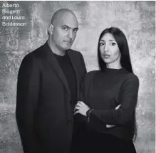  ??  ?? Alberto Biagetti and Laura Baldassari
