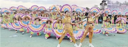  ?? ?? san agustin dancers giving energy and colors at the street dance competitio­n.