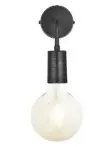  ??  ?? add industrial lighting with the Sleek edison wall light in Pewter, £29, industvill­e Buy now with ownable